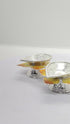 Pure Silver Star Flower Pattern Fancy Diya 16g